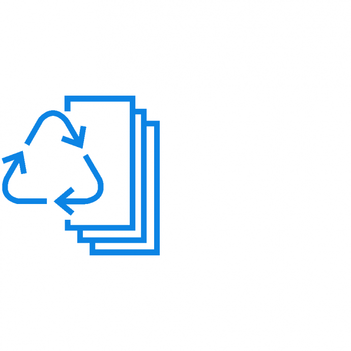Icon Aus recyceltem Material hergestellt